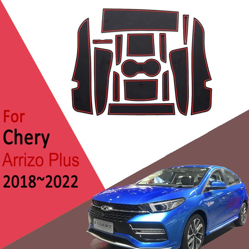 

Для Chery Arrizo 6 Plus 2017 2018 ~ 2022 противоскользящая резиновая подушка для чашки, дверной антигрязный коврик, аксессуары для стайлинга автомобилей