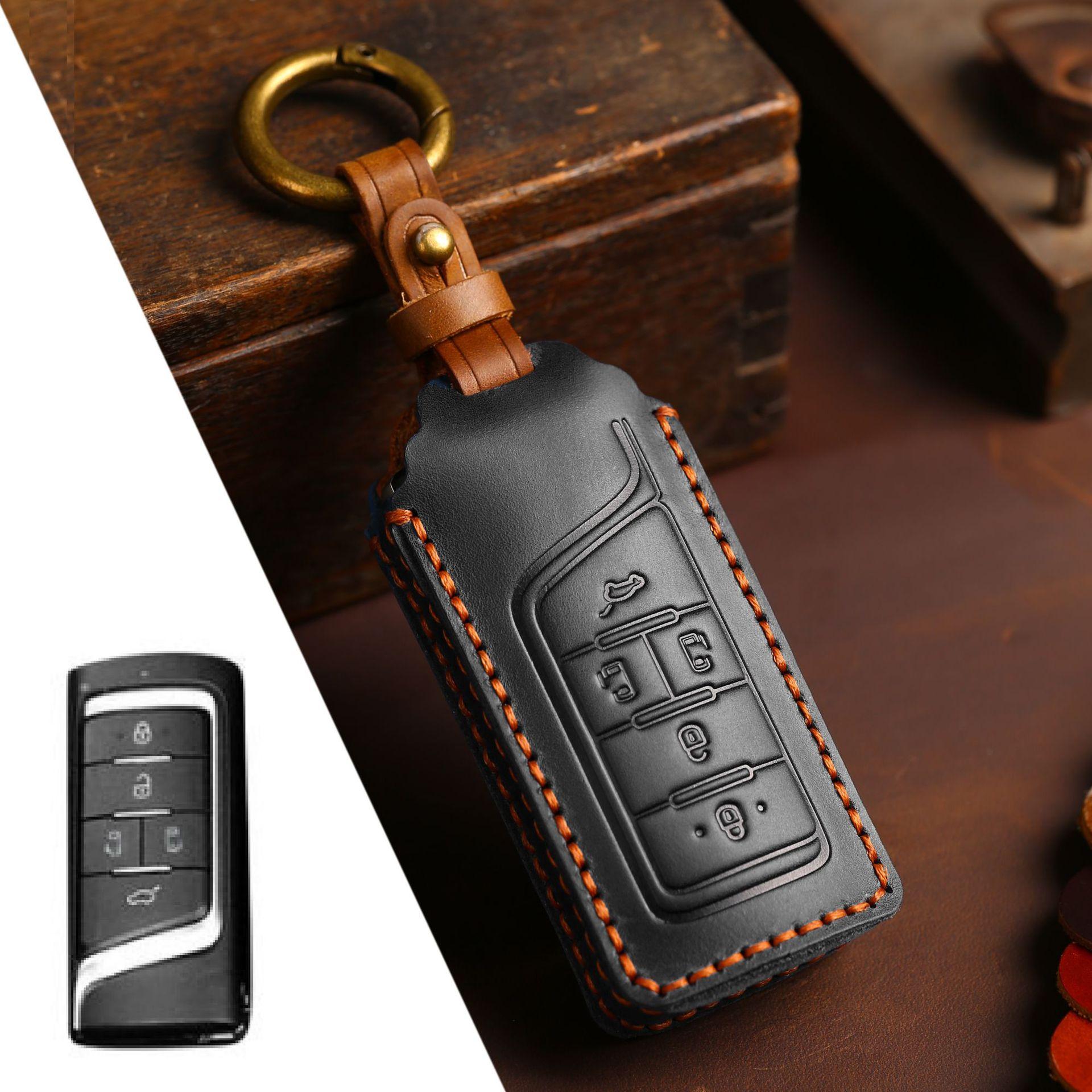 

Подходит для комплекта ключей GAC Trumpchi GS4 GS3/GM6 кожаный gs7 мужской GS8 чехол Ga6 автомобиль M8 сумка GS5 брелок