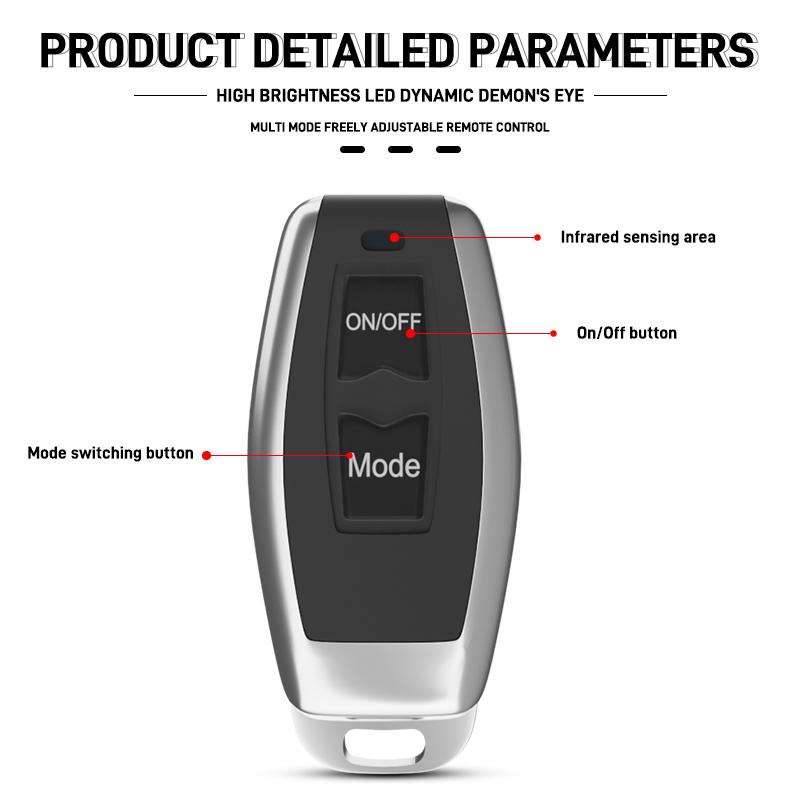 Dynamic LED Car Headlight Devil Eyes Lens Lights Front Spotlight Fog Lamp Lighting Headlight Assembly Auto Retrofit Accessorie