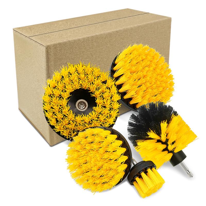 5-Piece Electric Drill Brush Set for Cleaning: Brush Heads, Bristle Brush, Car Wheel Brush