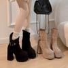 Ankle-high High-heeled Short Boots Women's Shoes, New Style, Single Boot