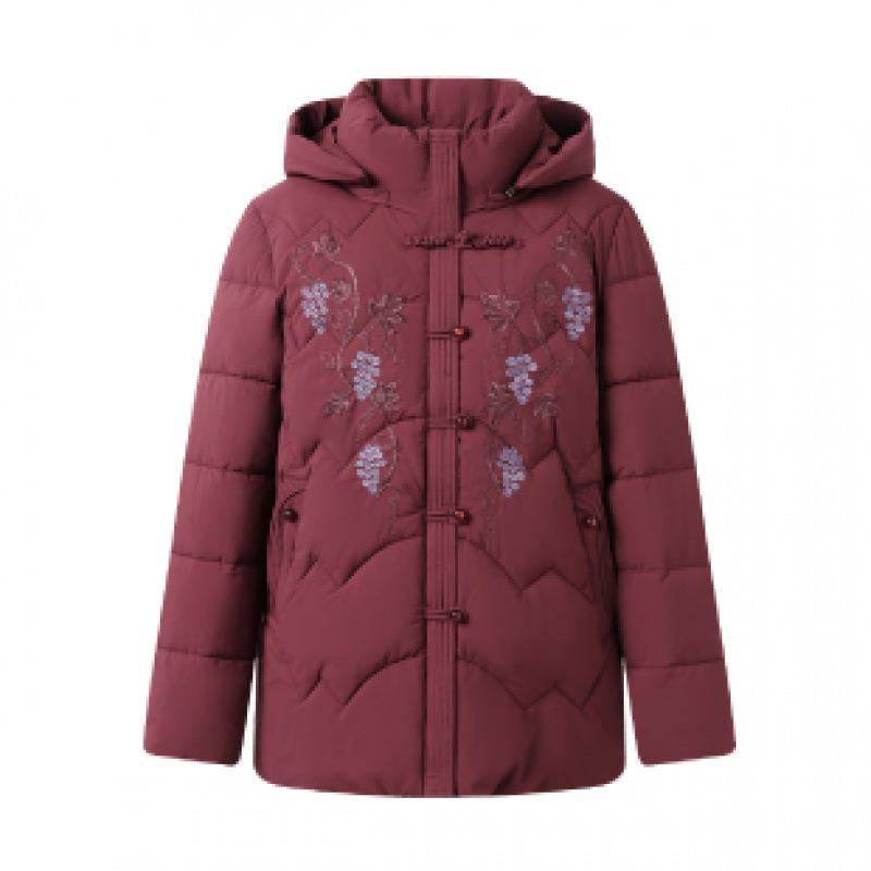 

Флисовая и более толстая зимняя хлопковая куртка с капюшоном, новая зимняя женская теплая хлопковая куртка с подкладкой 6XL [recommended 160-82.5 kg] кирпич красный