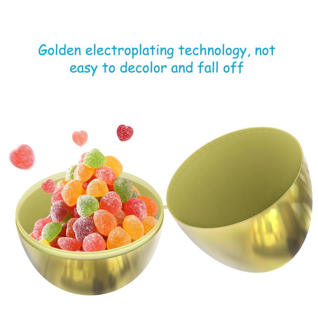 12pcs UNOMOR Plastic Golden Easter Eggs for Easter Egg Hunt Games Party Decorations