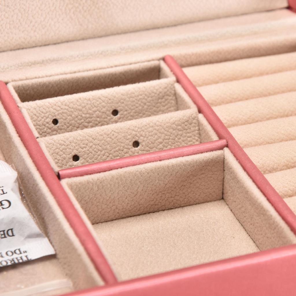 Elegant Three-Layer Jewelry Box: High-Capacity Storage for Necklaces, Earrings, and Rings