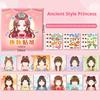 Stickers Book Handicrafts Creative Kids Stickers 15 Pages Toy Puzzle Reusable for Girls Cartoon Princess Make A Face Stickers