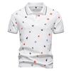 Geometric Pattern Print Men Summer Short Sleeve Lapel Slim Fit Polo Shirt Men Golf Polo Shirt Tops