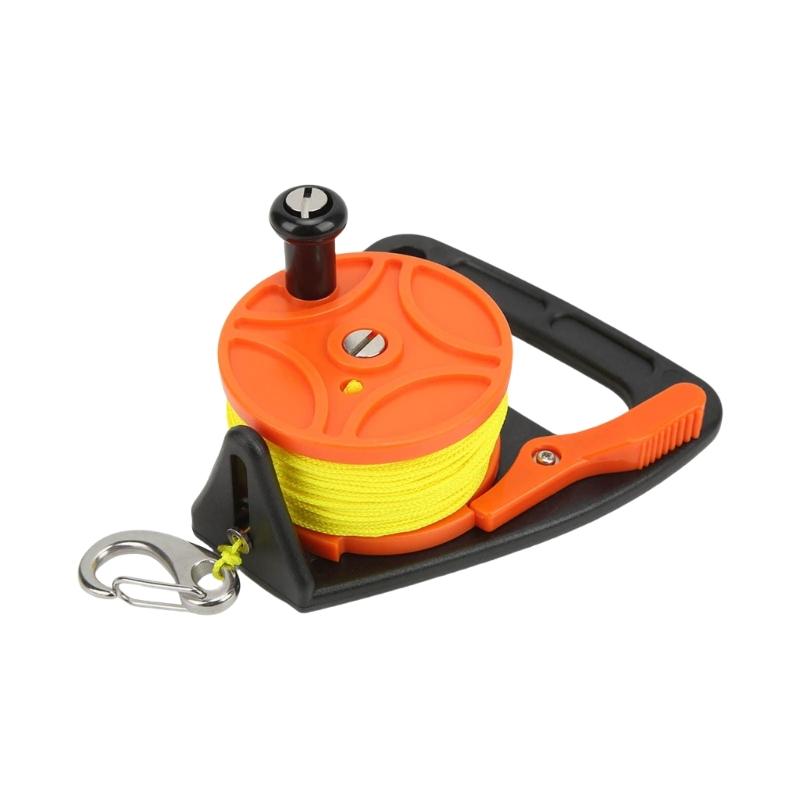 

Scubas Dives Reel Kayaks Anchors with Thumb Stoppers High Visibility Retractable Line Diving Reel Finger Spool