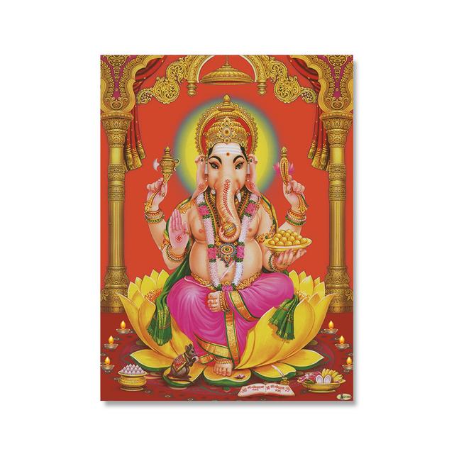 Shiva Parvati Poster, Hinduismus, religiöse Kunst, Ganesha, Leinwandgemälde, Vishnu, gedrucktes Wandbild, Wohnzimmer, Heimdekoration