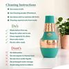Pure Copper Bottle with Inbuilt Glass, Surahi Design Green Half Silk Half Hammered Finish, Drinkware & Storage Purpose - Volume 1.25 Litre (Pack of 2)