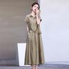 Fashion Lyocell Linen Light Shirt Set Skirt Women's  New Skirt Temperament Casual Two-piece Set
