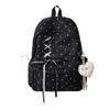 New style junior high school girls' backpack with a youthful vibe, polka dots, large capacity, versatile and stylish for female