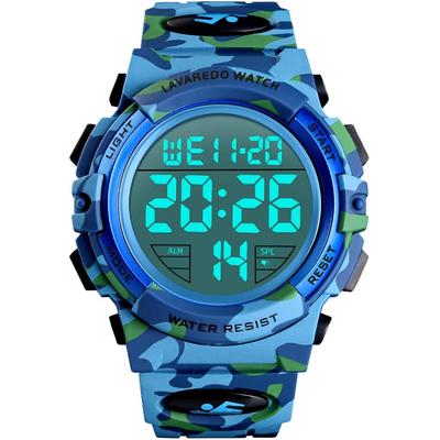 Digitaluhr, 50 m wasserdicht, Datum, Tag, Alarm, LED-Anzeige, wasserdichte Uhr, Sportuhr, Outdoor-Digitaluhr, Herren, Multifunktion
