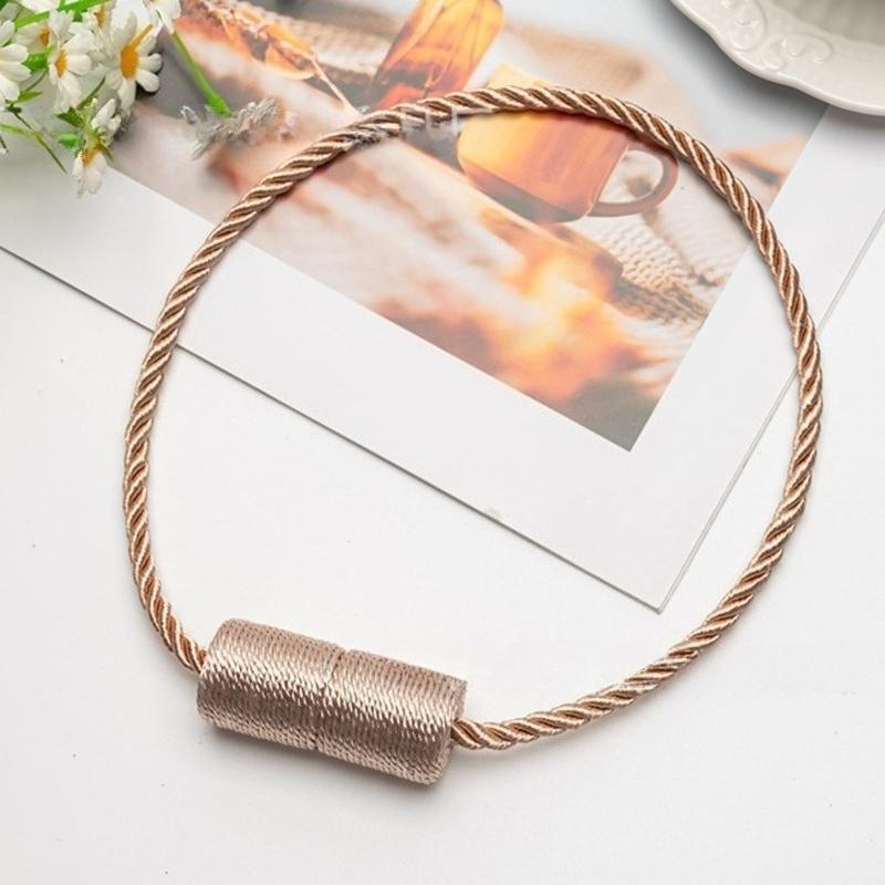 2 Pack Strong Magnetic Curtain Tiebacks Elegant Decorative Tie Backs Modern Rope Tiebacks for Drapes Window Curtain Holdbacks