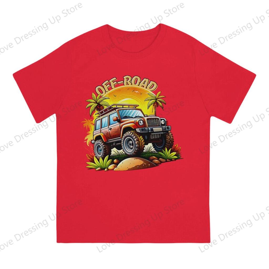 Offroad Adventure With Print Funny Short Sleeved Tshirt Unisex Unisex Trendy Loose Tops