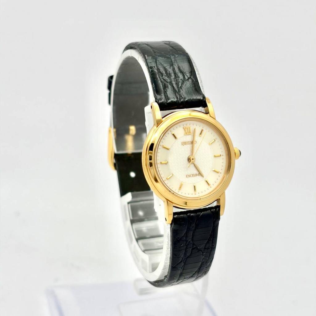 SEIKO Exceline Gold Ladies Watch 230589 with Strap and Engraving [/ New Battery] 4J41-0A40