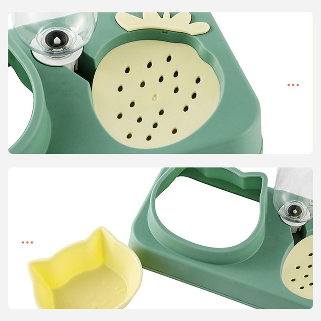 Haustier Wasser Futter Napf Set Automatischer Wasserspender Flasche Anti-Überlauf Design Doppelte Hunde Katzen Näpfe für