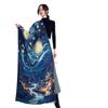 Autumn and Winter Scarf Women's High-end Imitation Cashmere Starry Sky Oil Painting Shawl Versatile Thickened Warm Jacquard Scarf Scarf Scarf
