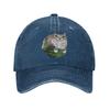Vintage Watermelon Cat Silly Cat Meme Baseball Caps Unisex Style Distressed Washed Headwear Funny Outdoor Summer Soft Caps Hat