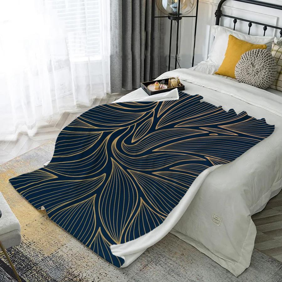 Abstract Pattern Blanket Microfiber Flannel Cover Blanket Bedroom Living Room Sofa Soft And Comfortable Home Decoration