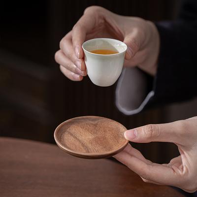 Kreative Walnuss Teetassenuntersetzer Haus Teezeremonie Kaffee Isolierunterlage Set Tassenuntersetzer