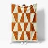 Geometric Patchwork Blanket Sofa Bed Throw Cushion Cover for Living Room Bedroom Kids Teens Decorative Warm Soft Throw Blanket