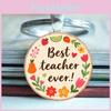 Beat Teacher Ever Letter Keychain Decor Pendant For Giftgiving