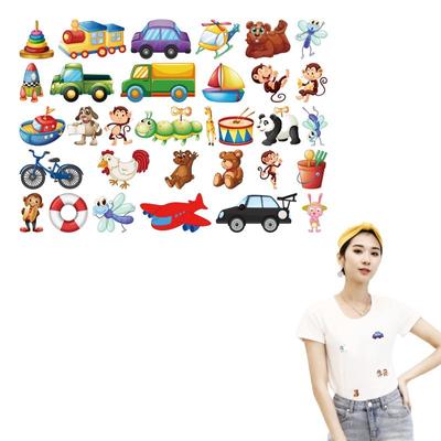 Tier Autos Kinder Thermische Aufnäher DIY Bügelapplikationen Kleideraufkleber Hoodies Parches Ropa T-Shirt Streifen Applikation