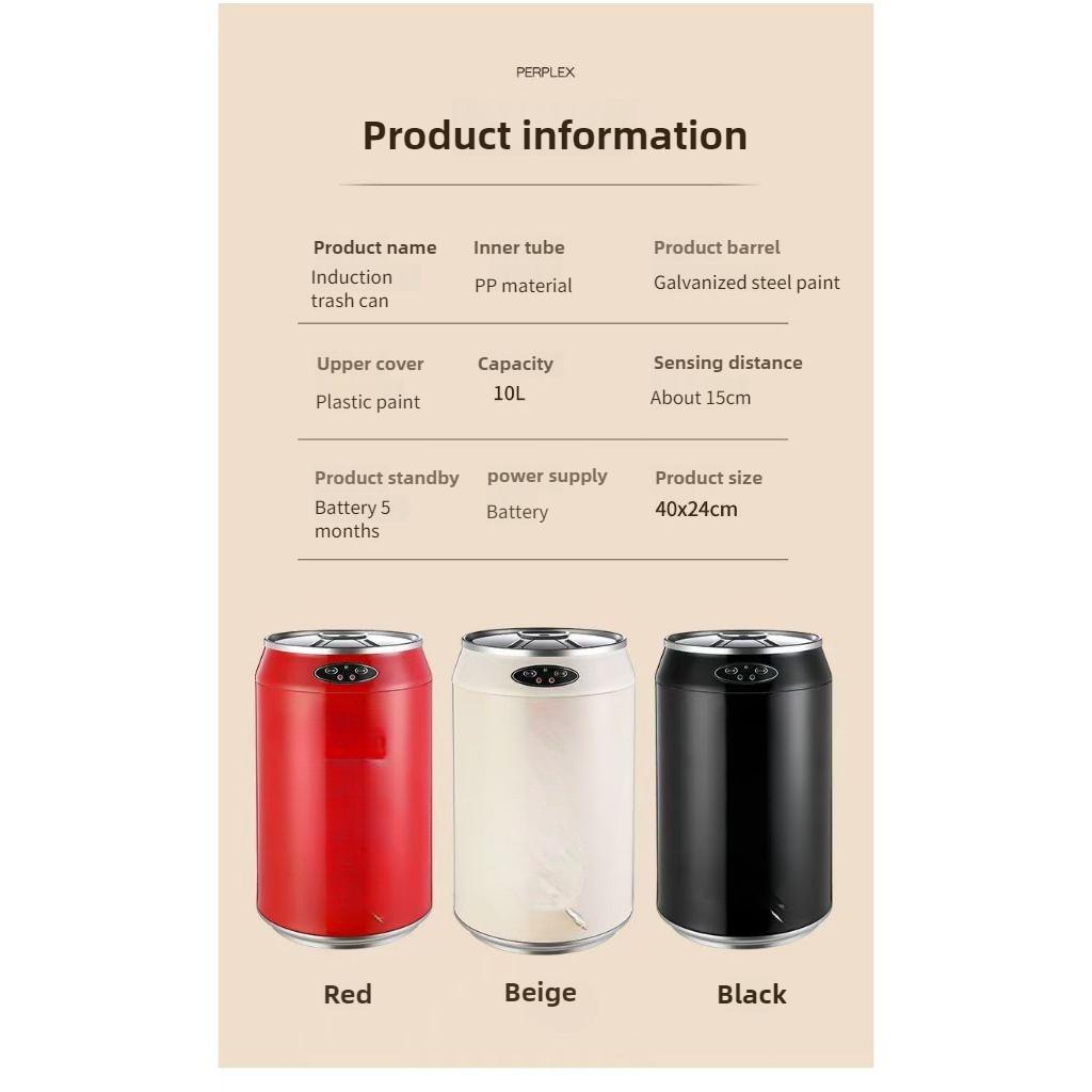 10L Smart Induction Rubbish Bin Household Large Capacity Storage Bucket Living Room Creative Electric Automatic Paper Basket