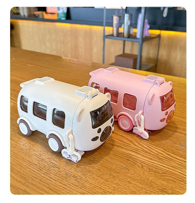 Portable Children's Straw Cup - Cute, Anti-Fall Kettle for School, Baby, Bus, or Car.