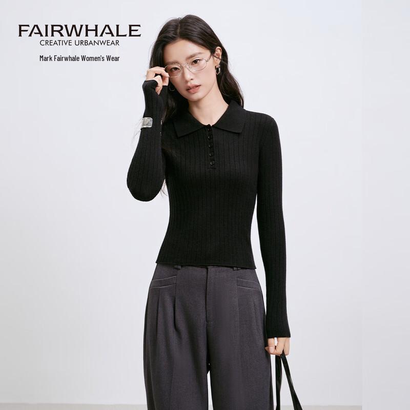 Mark Fairwhale Women s Slim-Fit Polo Collar Long Sleeve Knit Cardigan L
