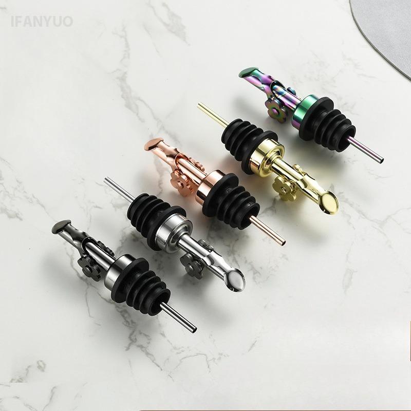 304 Stainless Steel Oil Stopper Wine Pour Nozzle Weighted Automatic Opening Leakproof Vinegar Bottle Stoppers Kitchen Bar Tools