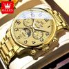 OLEVS Digital-faced Multi-function Perpetual Calendar Steel Bracelet Mechanical Watch for Men, Men's Watch
