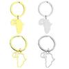 African Berber Keychain Portable Titanium Steel Keyring Maps Pendant Key Rings