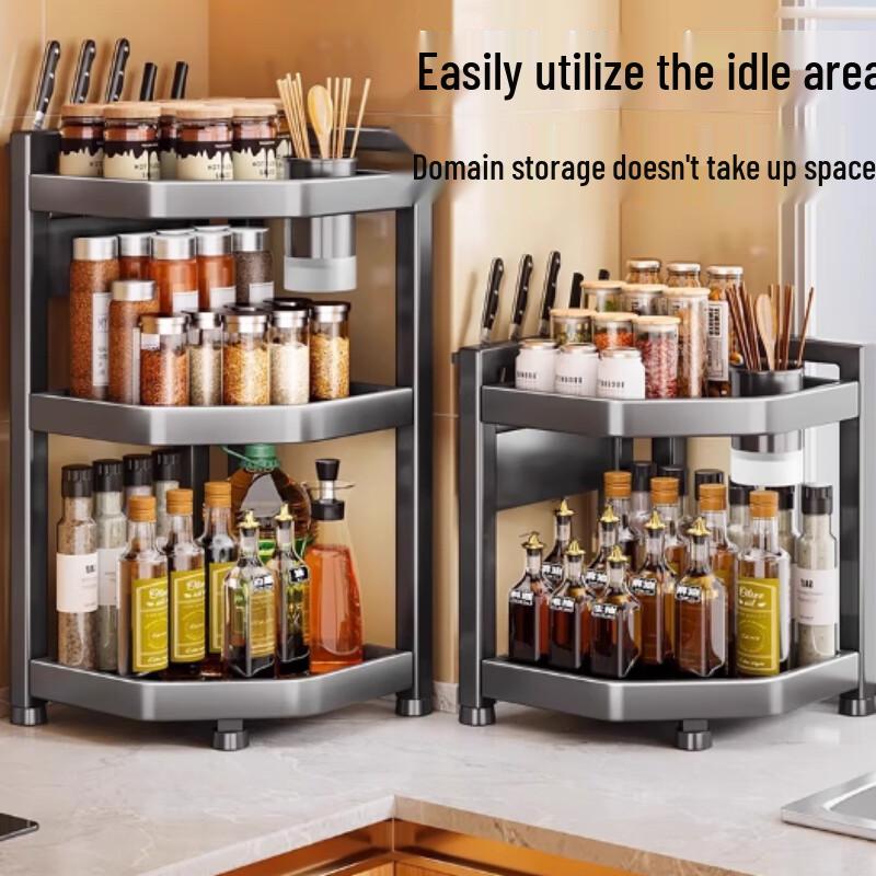 Yunshuang 3-poziomowy kuchenny regał narożny do przechowywania