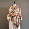 Luxury Warm Poncho Cashmere Winter Women Scarf Floral Jacquard Shawl Wraps Female Thick Pashmina Blanket Bufanda Travel Echarpe