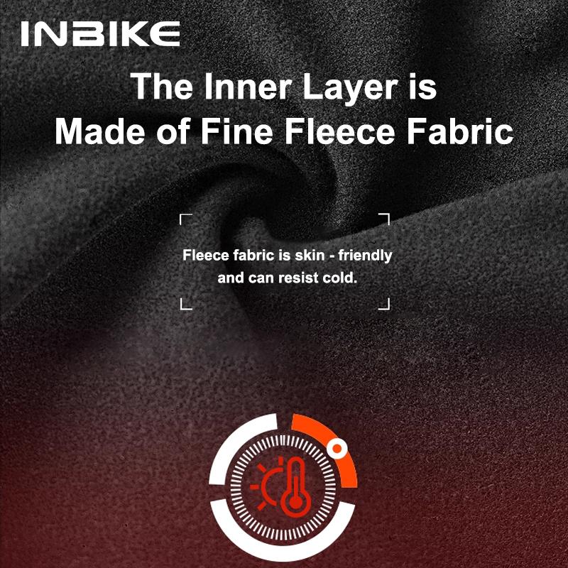 INBIKE Fleece Road Bike Bib Pants for Men Winter Thermal Cycling Bibs Windproof Biking Bicycle Pants MTB Cycling Clothing Man