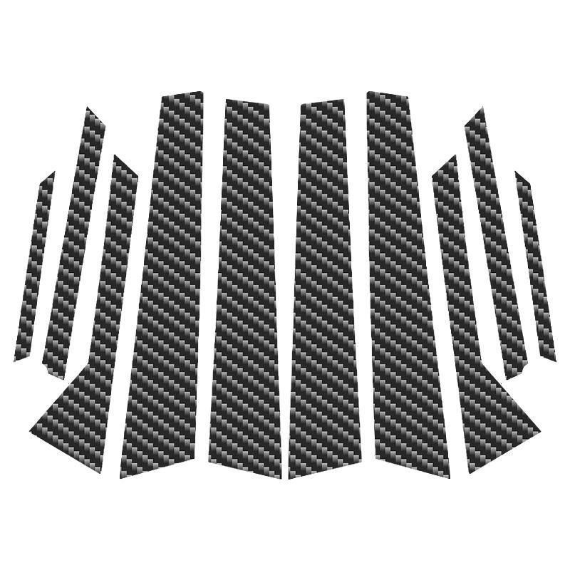 

Подходит для Ford Fiesta 2008-2019 Автоаксессуары 10 шт. Накладки на стойки дверей Окантовка окон Дверные наклейки Автозапчасти Экстерьер