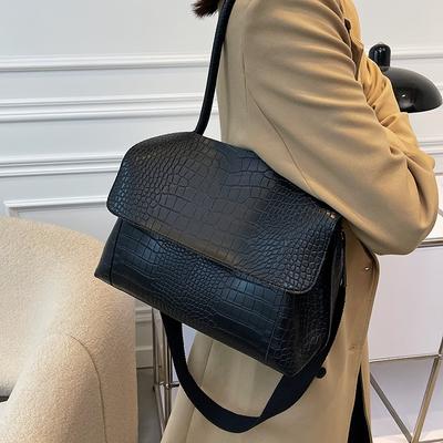 Women Handbag New Casual Large Capacity PU Leather Totes Fashion Solid All-Match Shoulder Crossbody Bag