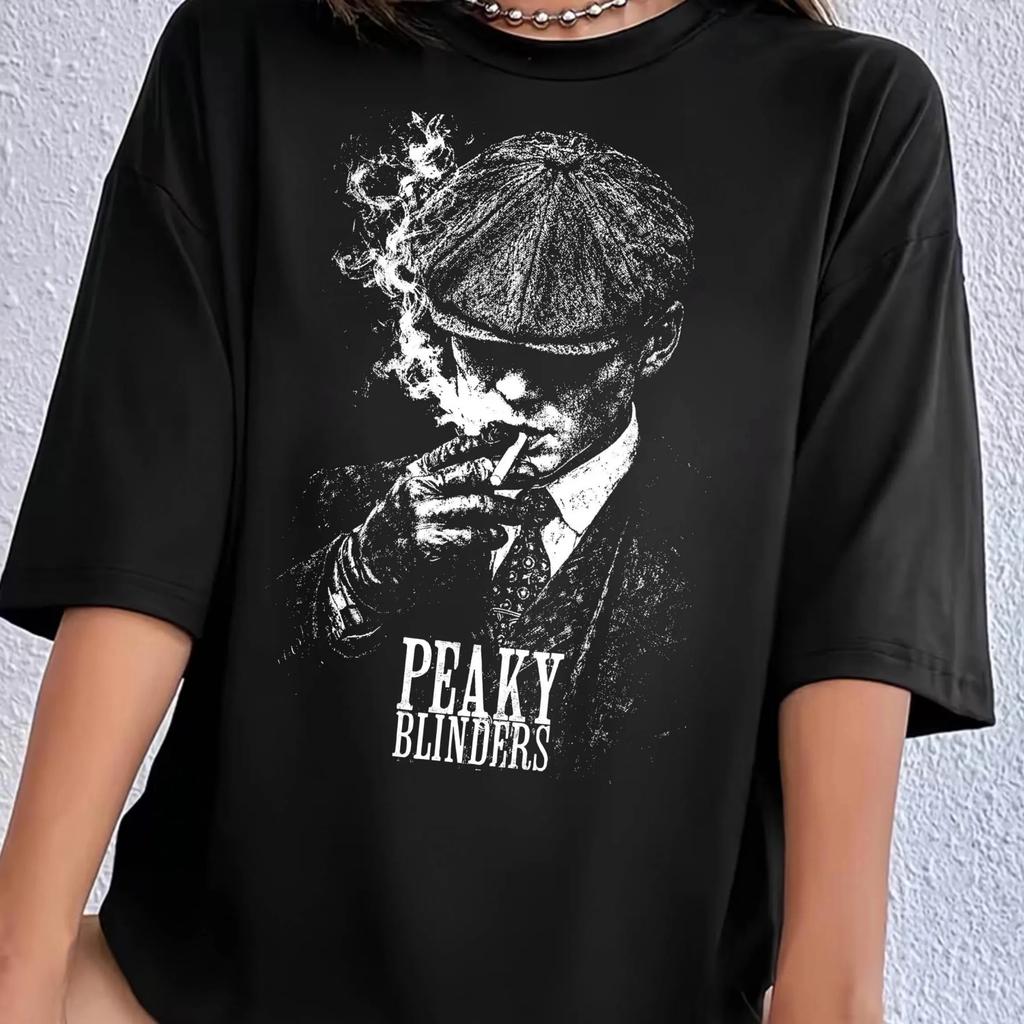 T-shirt Peaky Blinders Tommy Shelby Uomo e Donna Estate Cotone Abbigliamento Casual Moda Girocollo Manica Corta Maglietta Streetwear
