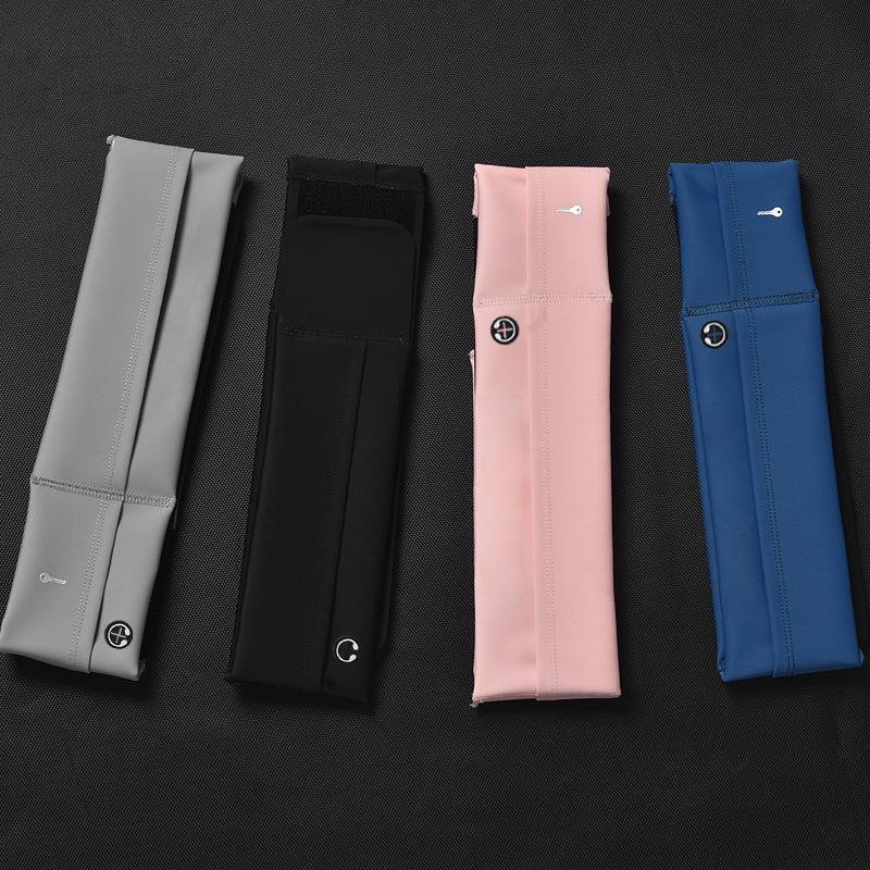 Unisex Large Capacity Elastic Running Waist Belt - Double Layer, Invisible Phone Storage for Marathon & Fitness