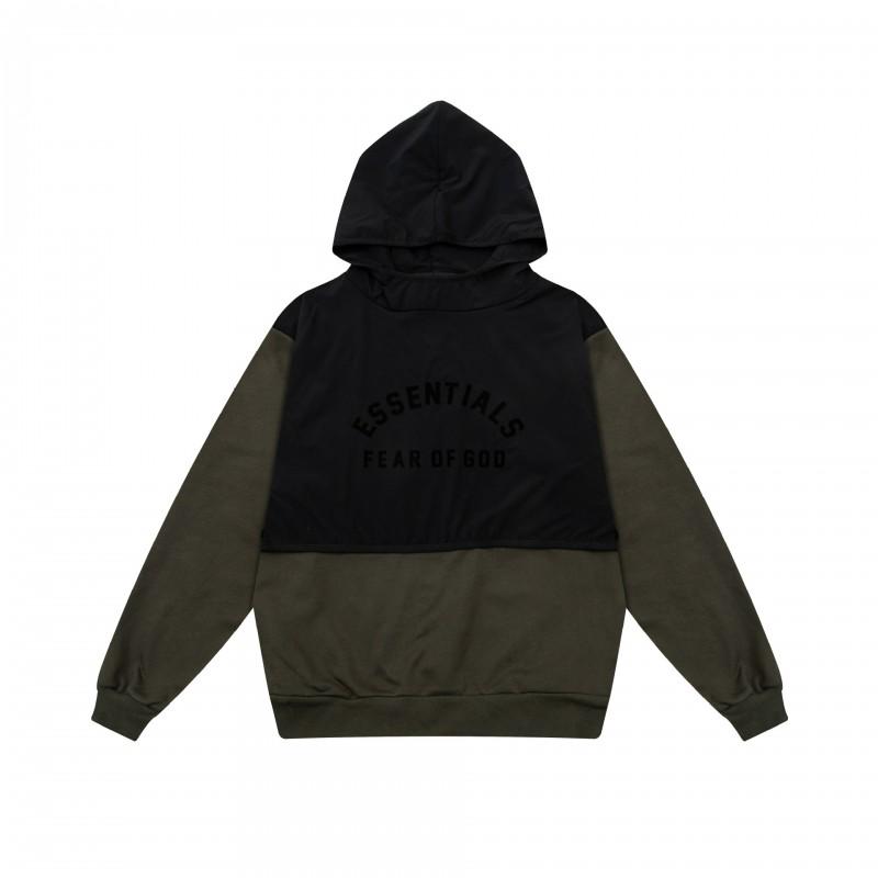 Unisex FOG Icon Double-Line Hoodie Cotton Warm Fleece Lined Crewneck Sweatshirt Winter Streetwear