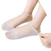 5 Pairs of Women's Summer Thin Cotton Bottom Non Slip New Pearl Boat Socks