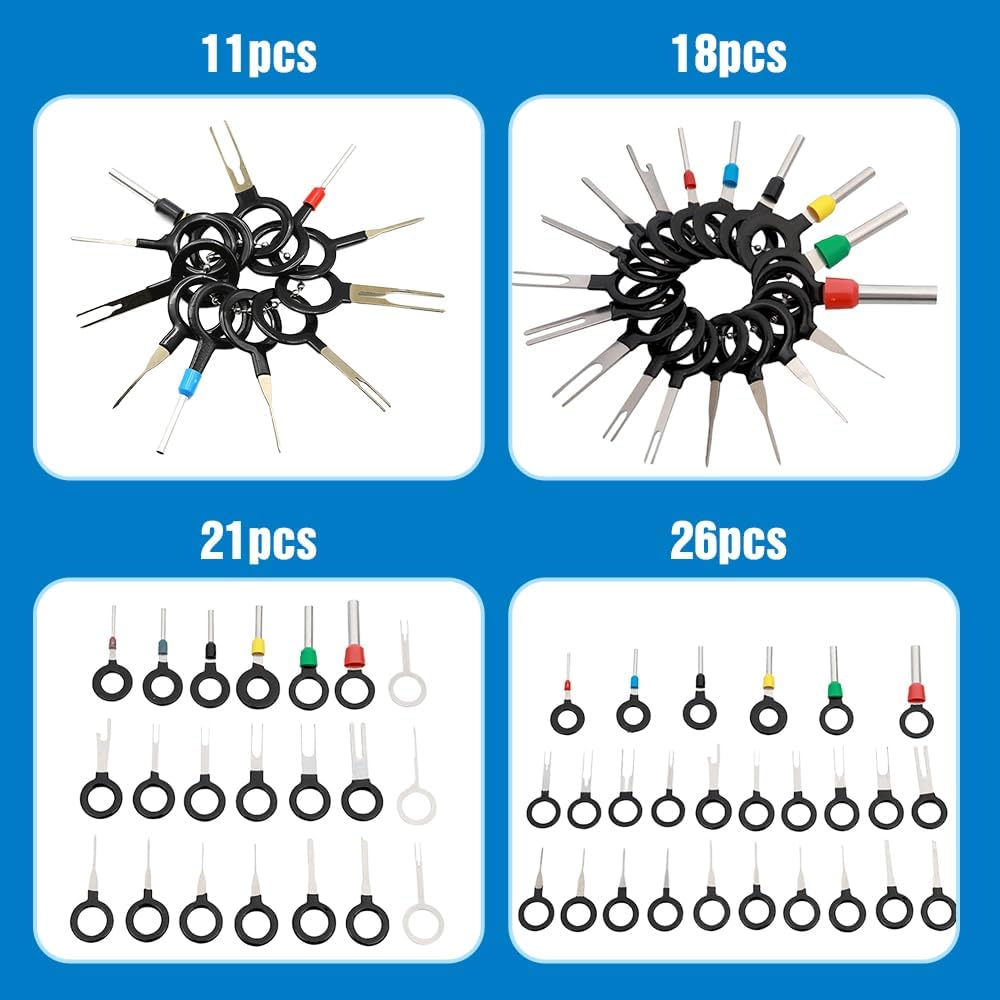 Terminal Ejector Kit, 2024 Upgrade Automotive Terminal Tool Electrical Terminal Pin Removal Tool Wire Pin, Terminal Removal Depinning Tool Kit