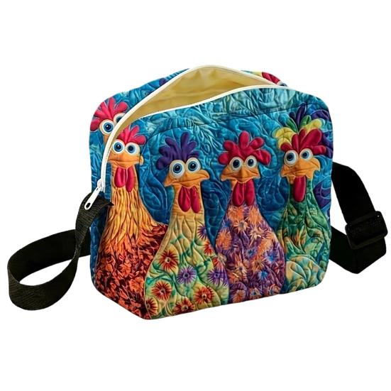 Quilted Crossbody Bag for Women, Adjustable Strap Casual Handbag, Lightweight Portable Travel Purse, Single Shoulder Bag with Zipper