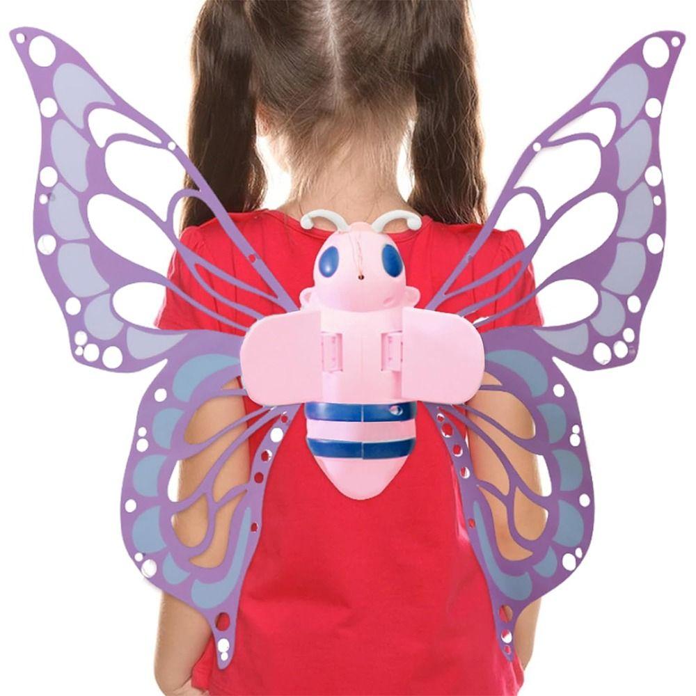 Luminous Glowing Light Up Fairy Wings with LED Lights Adjustable Straps Moving Butterfly Angel Wings Princess Dress Up Toys