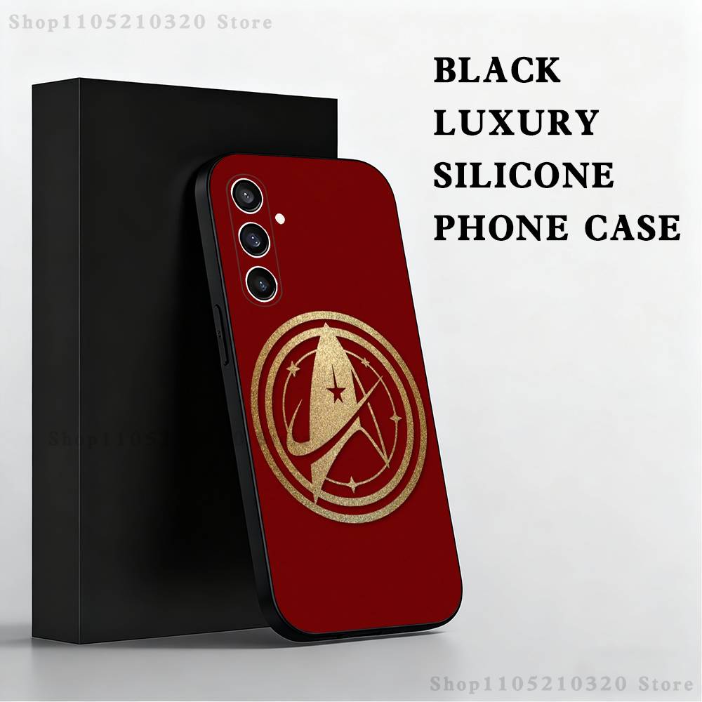 

S-Star Trek S-Ships Phone Case For Samsung S25,S24 Ultra,S20,S30 plus,S22 plus,S23,S30 Ultra 5G Silicone Black Shell SamsungS25 5G