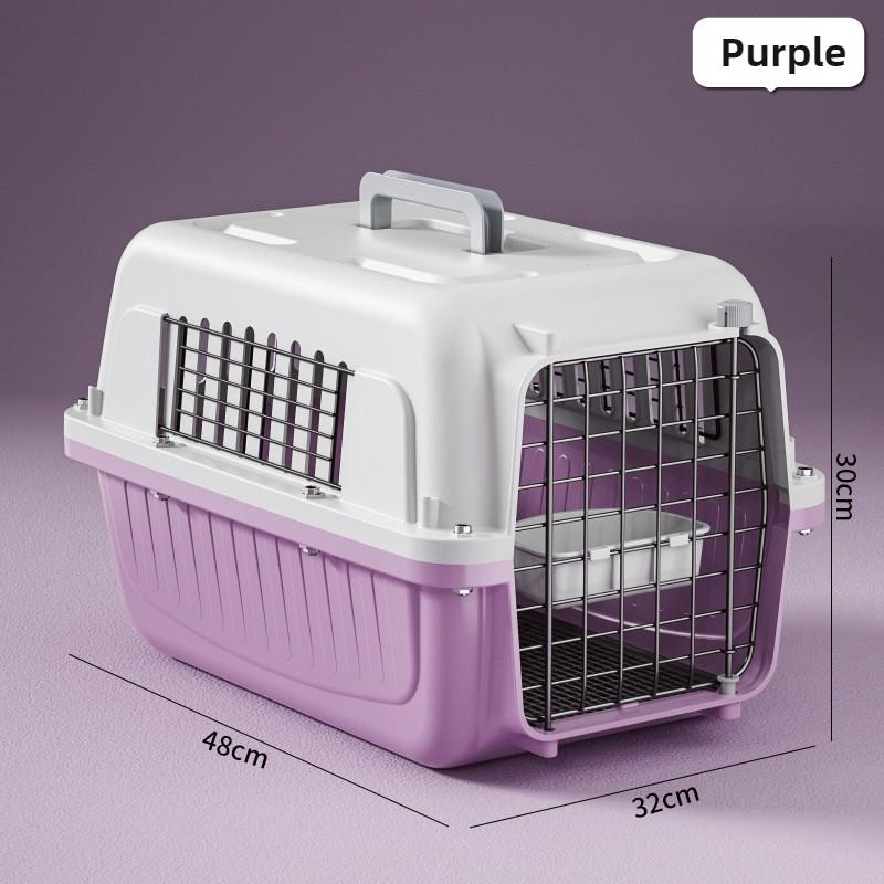 

Portable Pet Travel Bag Outdoor Breathable Small Animal Carrying Large Space Cat Dog Travel Box Backpack for Cat Pet Supplies Send diapers bowls серый