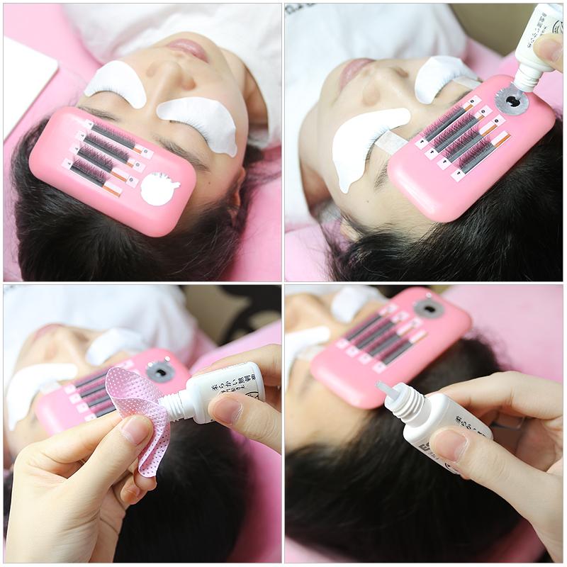 New Eyelash Extension Glue Nozzle Wipes Paper Cotton Glue Bottle Mouth Cleaning Remover Paper Cleaner Pads