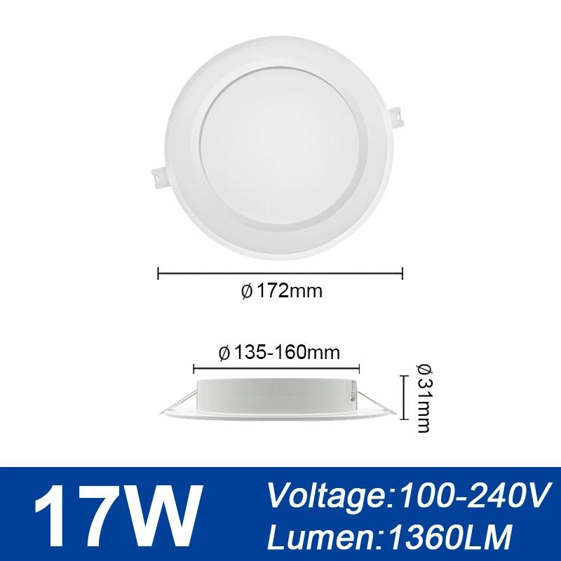 2pcs/lot LED Downlight 110V 220V Ceiling Light 17W 20W 24W Recessed Led Down Light Round Panel Light Spotlight Indoor Lighting