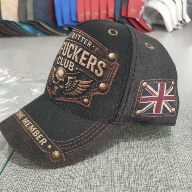 Old F*ckers Club-Vintage Baseball Cap, Adjustable lustige Distressed Hat Embroid